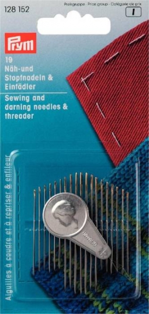 128152 - Hand Sewing/Darning Needles ass. HAT with threader