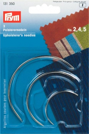 131350 - Upholsterer's needles curved 2 large + 1 small, 2-4-5,si-col