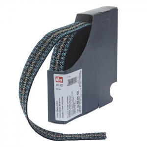 957457 - Color Elastic 25 mm turquoise patterned