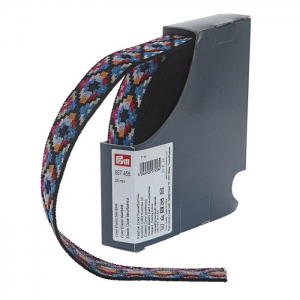 957458 - Color Elastic 25 mm ethnic blue / pink