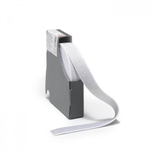 957464 - Color Elastic 25 mm white/silver coloured