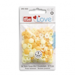 393503 - Prym Love Color Snaps fasteners Mini pale yellow