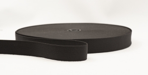 e19mm-black - black loom elastic 19mm