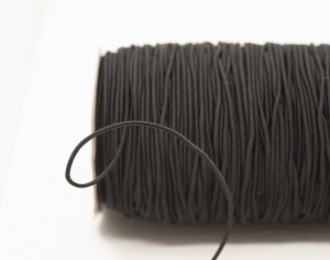 e1c-black - black elastic, 1 cord