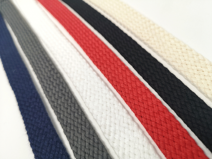 dcs14oatmeal 14mm flat, tubular drawstring tape, 100 cotton