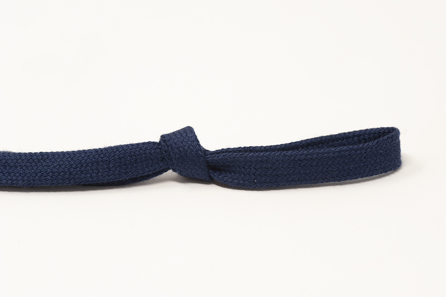 dcs8navy, 8mm flat, tubular drawstring tape, 100 cottonnavy
