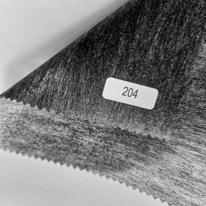 204c - Standard finish, medium weight iron on interfacing, Charcoal, 90cm wide x 25m