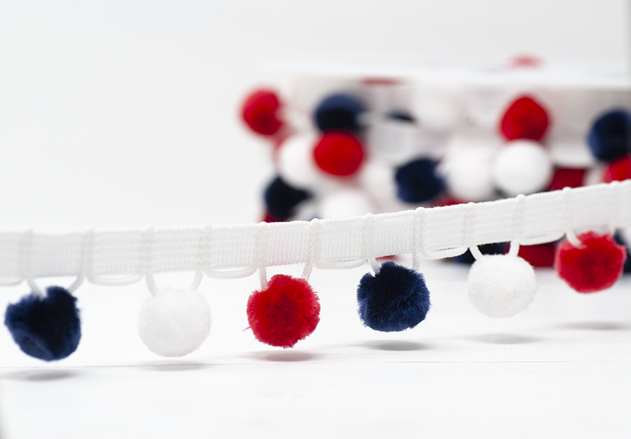 1862 pompom-multi-1-red/white/navy - 28mm ball fringe