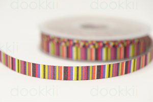 1579-2 printed vertical stripe grosgrain ribbon