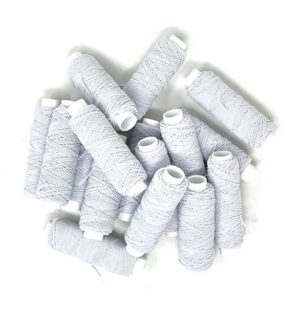 shir100-white - white shirring elastic - bulk pack 100