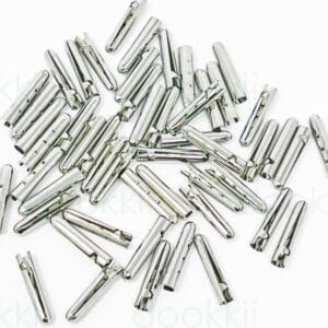 AG20-s - silver 20mm x 3.7mm, metal aglets