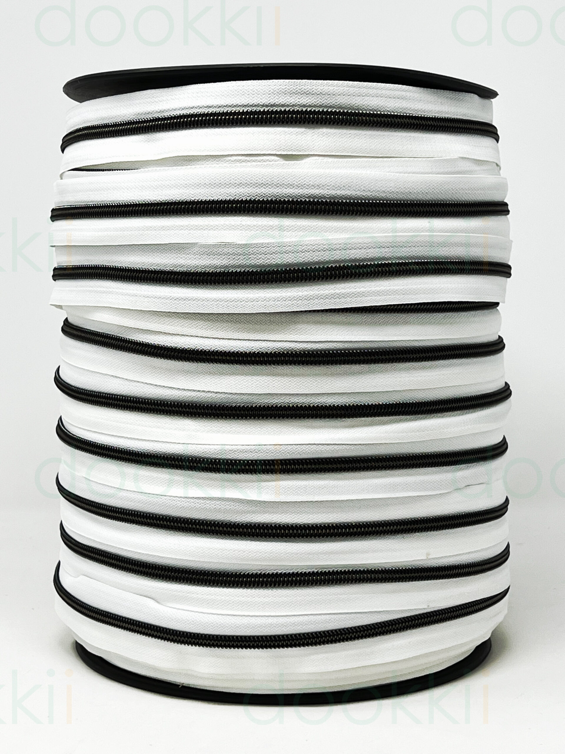 s7-150con-white-gun - no.5 (6mm) deluxe zip x 150m