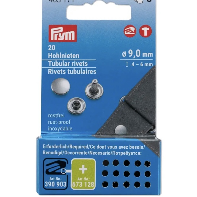 403171 tubular rivets 46mm silver