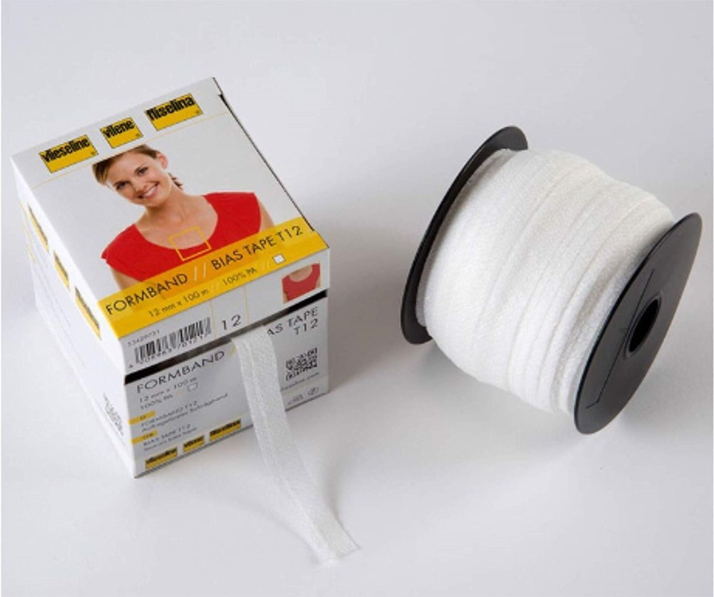 T12 FORMBAND - bias tape white