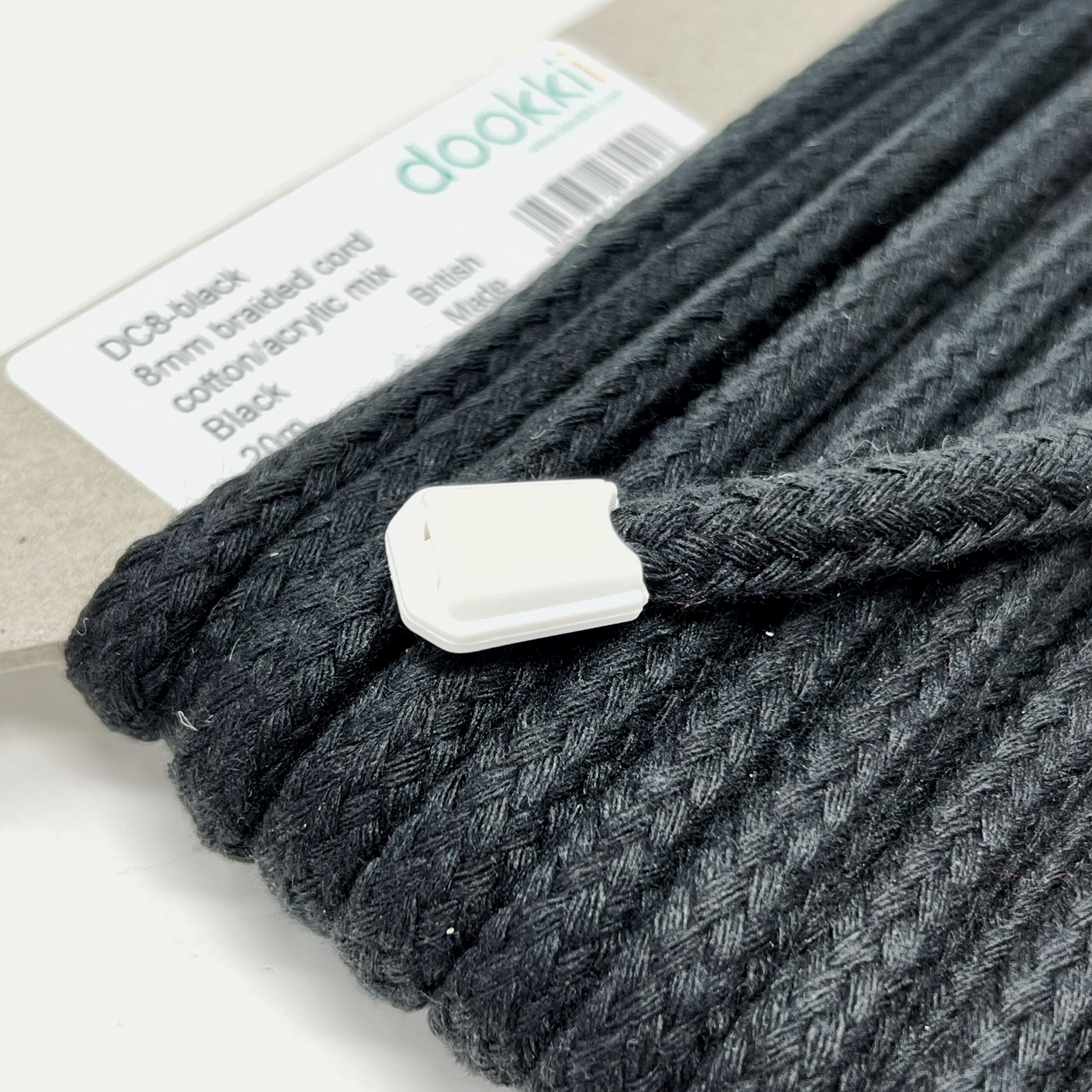 DC8-black, 8mm soft cord - Image 2
