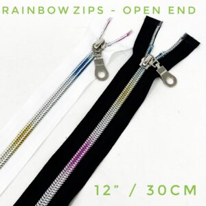 12"/30cm Rainbow zips