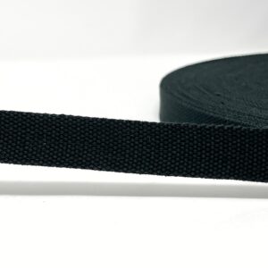 dw1911-25-black, 25mm cotton mix webbing
