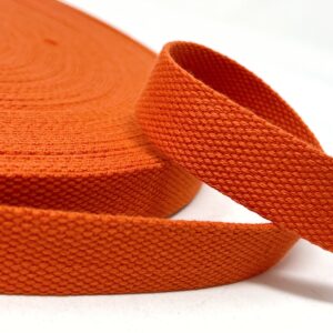 dw1911-38-8-BR pumpkin, Bulk Roll - 38mm cotton mix webbing