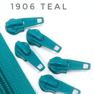 zs7-1906 - teal no.5 zip slider