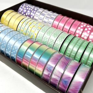 Pastel ribbon selection box, mini rolls