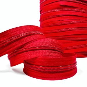s7-150con-red - no.5 (6mm) deluxe zip x 150m
