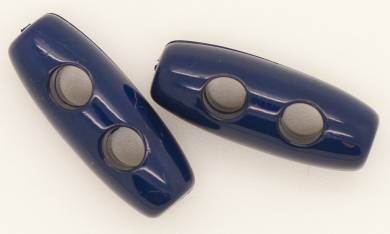 B543-20-navy - 20mm 2-hole Italian plastic toggle - navy