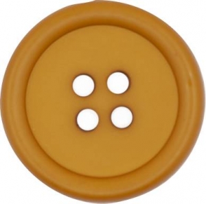 B643-24-105 - 15mm 4 hole Italian matte button  - mustard